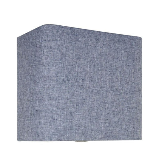 CIMC HOME Blue Linen 12 inch rectangular Shade (Dual Fitting)