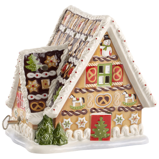 Christmas Toys Gingerbread House w/musical clock