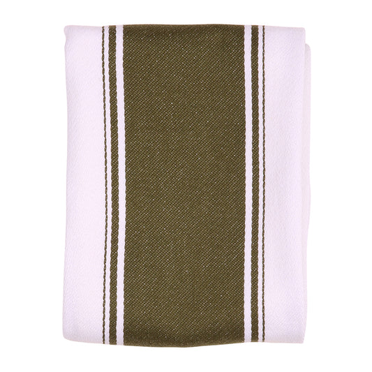Love Colour Striped Tea Towel - Olive Green