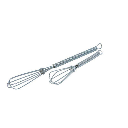 Set of 2 Chrome Plated Mini Wire Whisks
