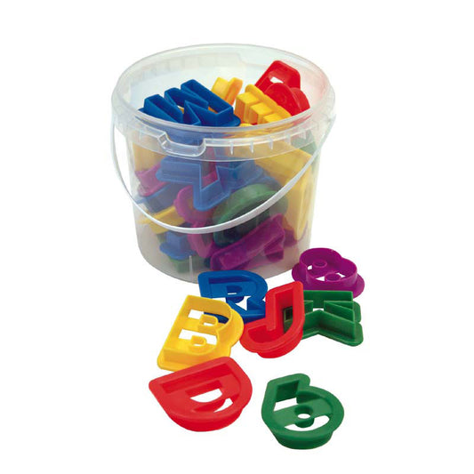 Bucket/Set of 36 Letter & Number Cookie Cutters