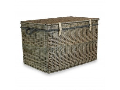 29" ANTIQUE WASH STORAGE HAMPER