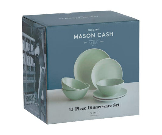 Mason Cash Classic Collection Green 12 Piece Dinner Set