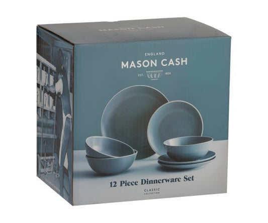 Mason Cash Classic Collection Grey 12 Piece Dinner Set