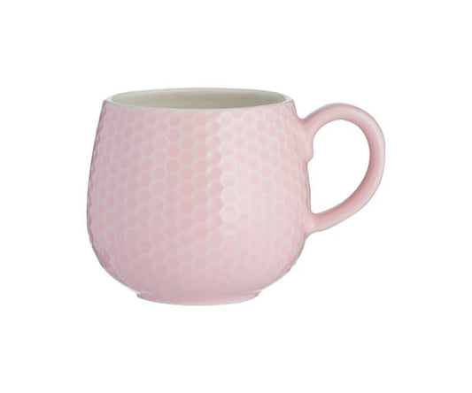Mason Cash Embossed Honeycomb Pink Mug 350ml