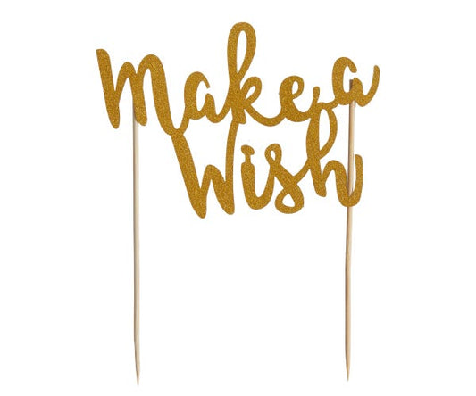 Mason Cash Make A Wish Gold Glitter Topper