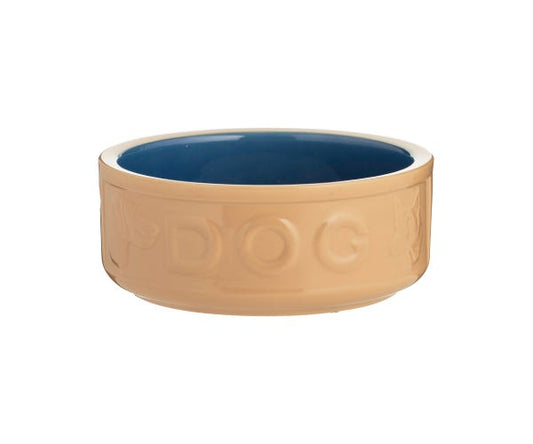 Mason Cash Cane & Blue Lettered Dog Bowl 18cm