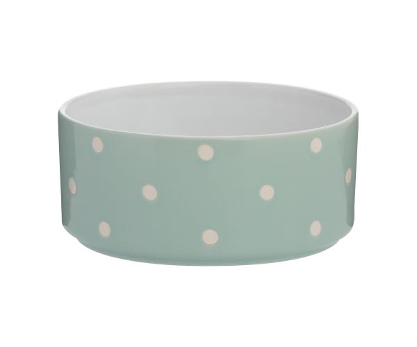 Mason Cash Polka Dot Sage 18cm Dog Bowl