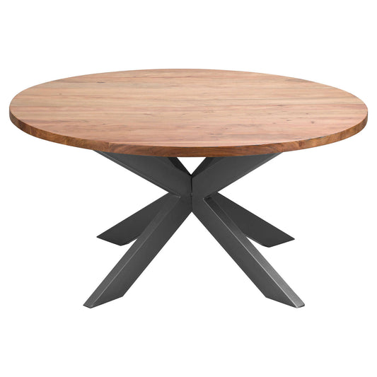 Live Edge Collection Large Round Dining Table - 6 Person