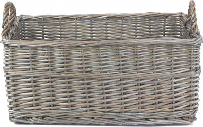 Medium Shallow Antique Wash Storage Basket ST036/2