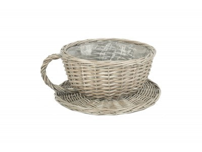 ANTIQUE WASH TEA CUP BASKET