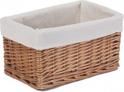 SMALL DOUBLE STEAMED LINED STORAGE BASKET