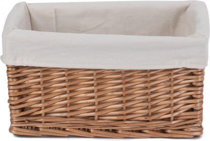 SMALL DOUBLE STEAMED LINED STORAGE BASKET