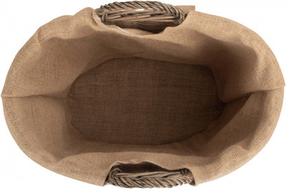 Oval Log basket with handles