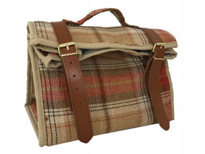 AUTUMN RED TARTAN COOLER POUCH BAG