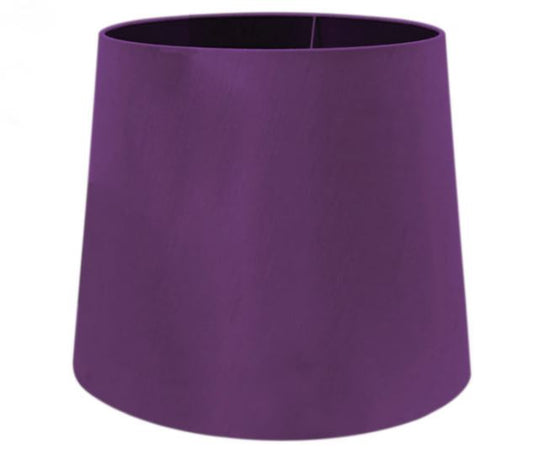 CIMC Home 14 inch Purple Faux Silk Tall Drum Shade with Bronze Tone Interior