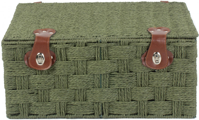 EXTRA LARGE GREEN PAPER ROPE HAMPER