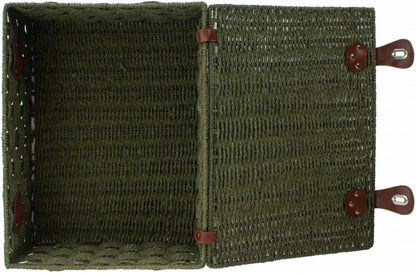 EXTRA LARGE GREEN PAPER ROPE HAMPER