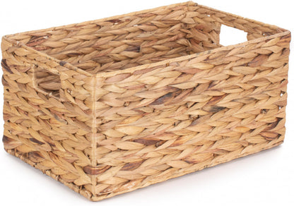 MEDIUM WATER HYACINTH RECTANGULAR STORAGE BASKET