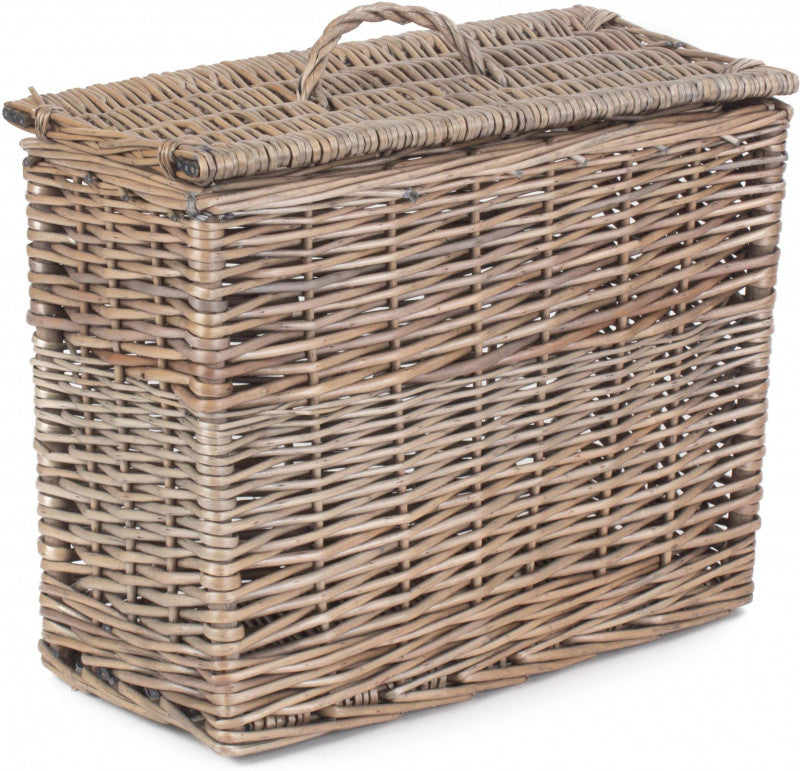 RECTANGULAR TOILET TIDY LIDDED BASKET