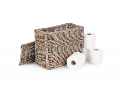 RECTANGULAR TOILET TIDY LIDDED BASKET