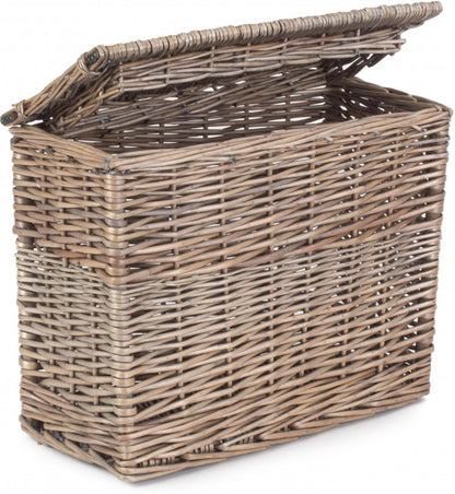 RECTANGULAR TOILET TIDY LIDDED BASKET