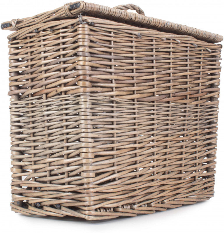 RECTANGULAR TOILET TIDY LIDDED BASKET