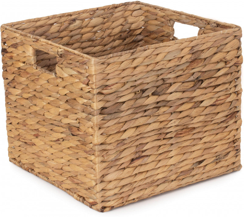 SMALL WATER HYACINTH SQUARE STORAGE BASKET