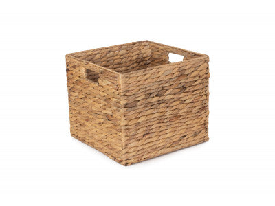 SMALL WATER HYACINTH SQUARE STORAGE BASKET