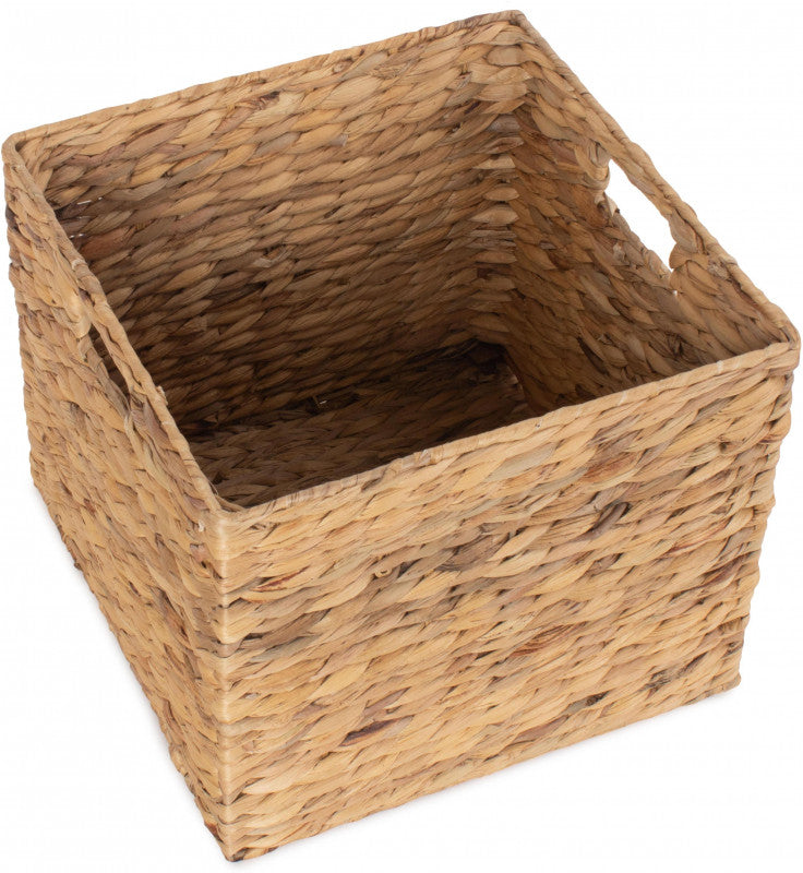 SMALL WATER HYACINTH SQUARE STORAGE BASKET