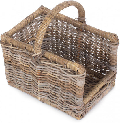 Small Rattan Open Ended Log Basket