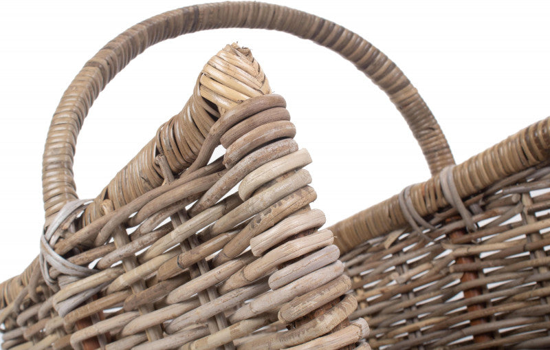 Medium Rattan Open Ended Log Basket