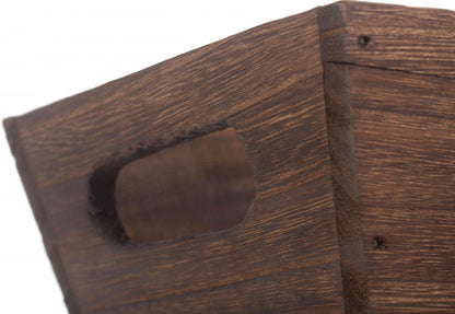 DARK WOODEN PACKING TROUGH