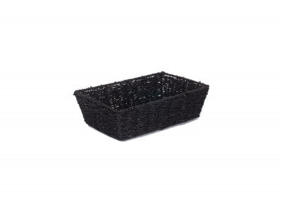 LARGE BLACK PAPER ROPE TRAY