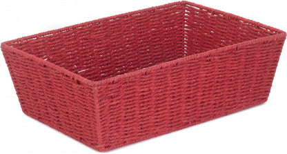 EXTRA LARGE RED PAPER ROPE TRAY