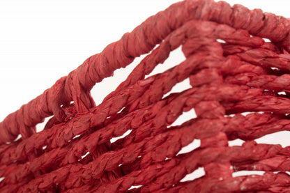 EXTRA LARGE RED PAPER ROPE TRAY