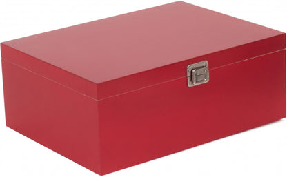 14" RED WOODEN BOX