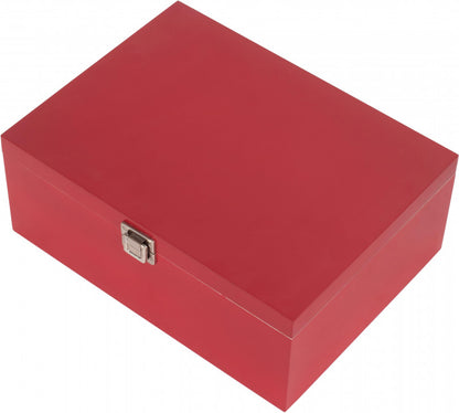 14" RED WOODEN BOX