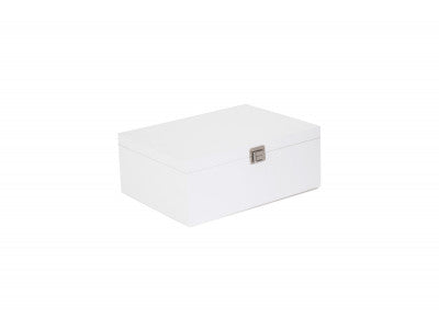 14" WHITE WOODEN BOX