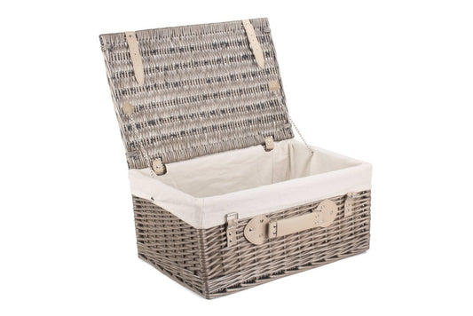 20" Hamper Antique Wash with White Lining