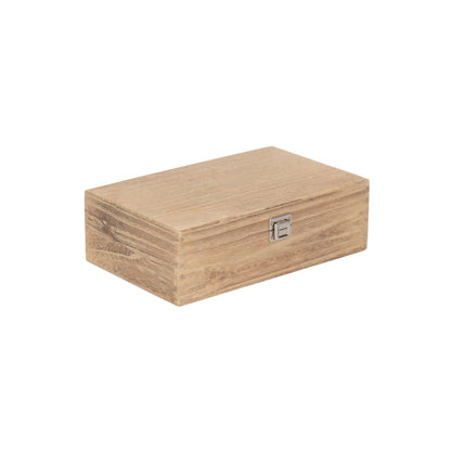 Two Bottle Oak Effect Wooden Box