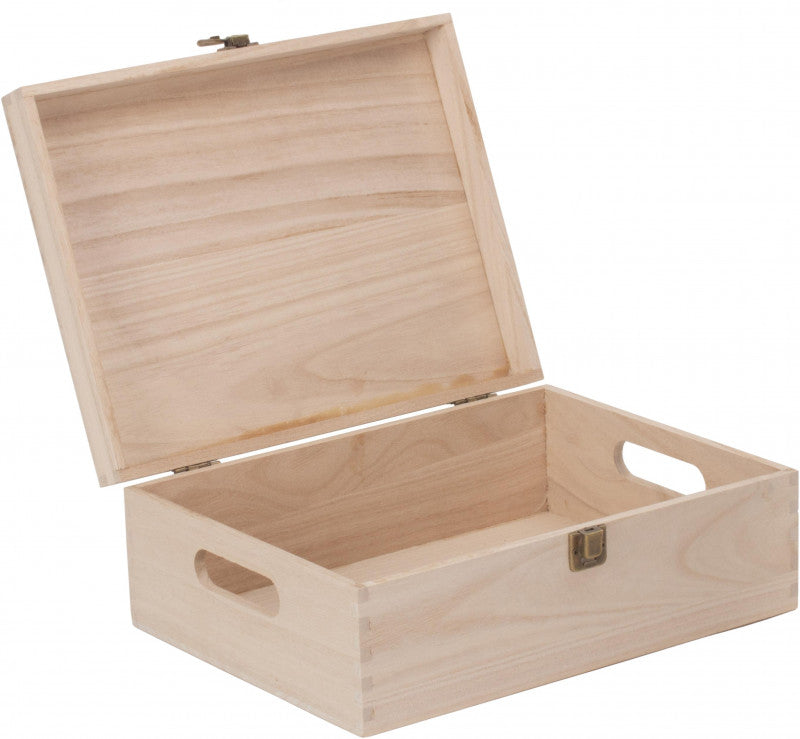 12" UNVARNISHED WOODEN BOX