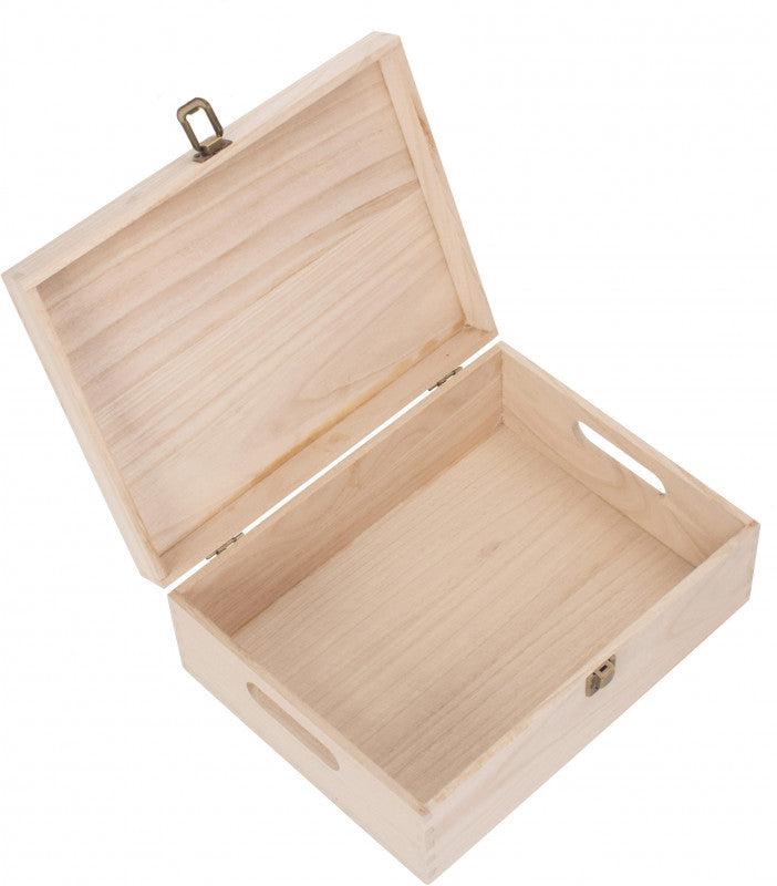 12" UNVARNISHED WOODEN BOX