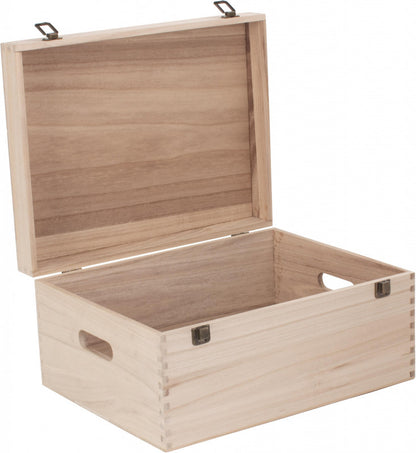 16" UNVARNISHED WOODEN BOX