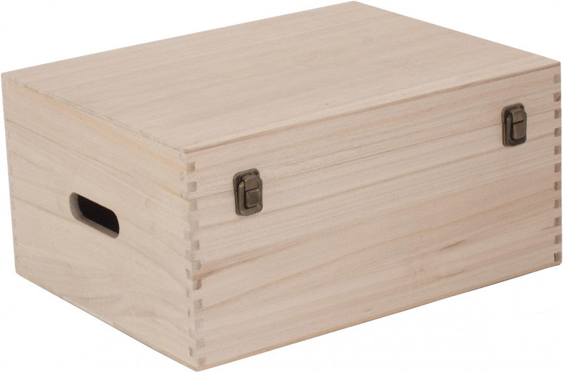 16" UNVARNISHED WOODEN BOX