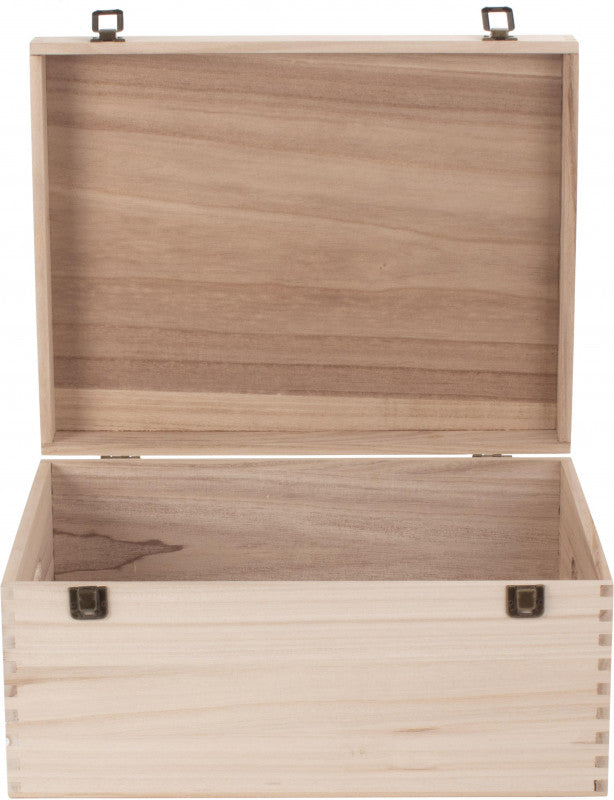 16" UNVARNISHED WOODEN BOX