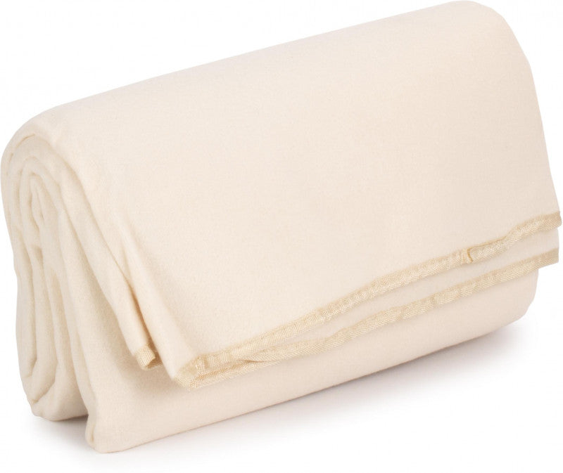 CREAM POLAR FLEECE PICNIC RUG WATERPROOF BACKING