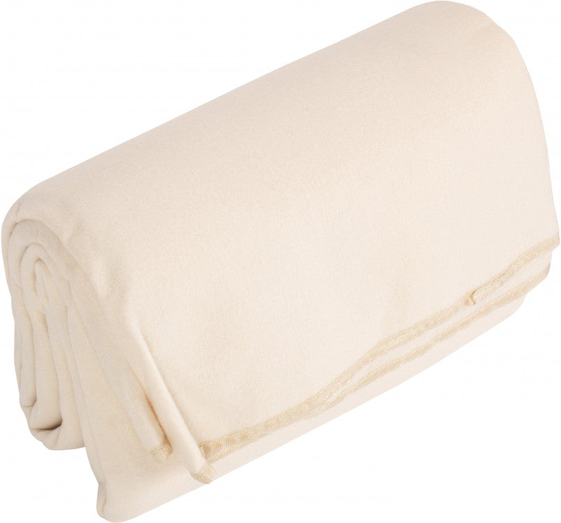 CREAM POLAR FLEECE PICNIC RUG WATERPROOF BACKING