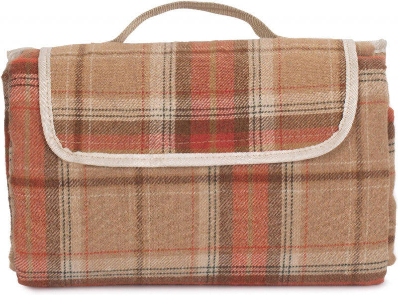 Autumn Red Tartan Picnic Rug