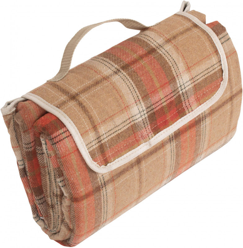 Autumn Red Tartan Picnic Rug